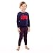 Boys Pajamas Fire Engine 2 Piece 100% Super Soft Cotton (12m-7y),3 Years,Navy/Red