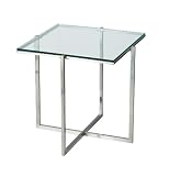Adesso Glacier Glass Top End Table