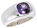 Sterling Silver 1.9 Carat Size Brilliant Cut Amethyst Colored CZ Solitaire Ring (Available in Sizes 6 to 13)