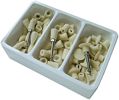 Nais Polishers 1set - One Step Composite Polishers, Snap On, European Made,  Combo Set with 3 mandrels (Pack of 63)