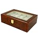 Quality Watch Storage Box for 10 Watches Burlwood Finish Extra Clearance
