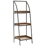 Safavieh American Home Collection Erika Black Iron and Wood Leaning Etagere ~ Safavieh