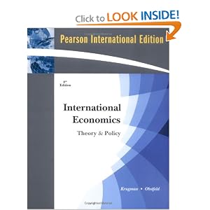International Economics: Theory and Policy by Paul R. Krugman, Maurice Obstfeld, and Addison Wesley