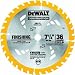DEWALT DW3176 Construction Series 7-1/4-Inch 36-Tooth Thin Kerf Finishing Saw Blade with 5/8-Inch Diamond Knockout Arbor