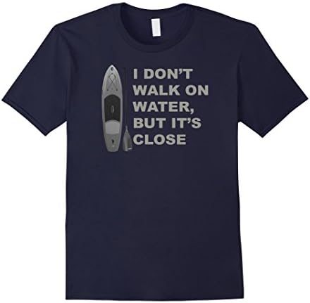 Men's Stand Up Paddle Board T Shirt - I Don't Walk on Water 2XL Navy