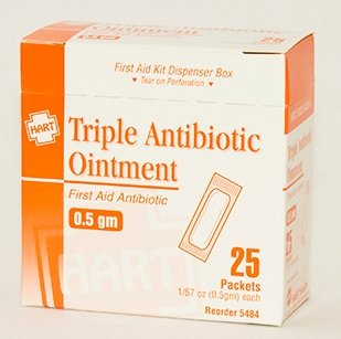 HART Health Triple Antibiotic Ointment, 0.5 gm packet, 25/box, 3-Box Set