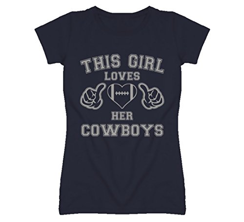 South Beach Women's This Girl Loves Her Cowboys Football T-Shirt