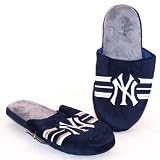 New York Yankees 2011 MLB Team Logo Stripe Slide Slippers House Shoes - Extra Large