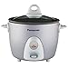 Panasonic Rice Cooker & Multi-Cooker SR-G06FGL, 3-Cup (Uncooked) with One-Step Automatic Cooking, Silver