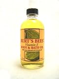 Burt's Bees Vitamin E Body & Bath Oil With Sweet Almond Oil & Lemon Oil , 4-Ounce Bottle (Pack of 3)