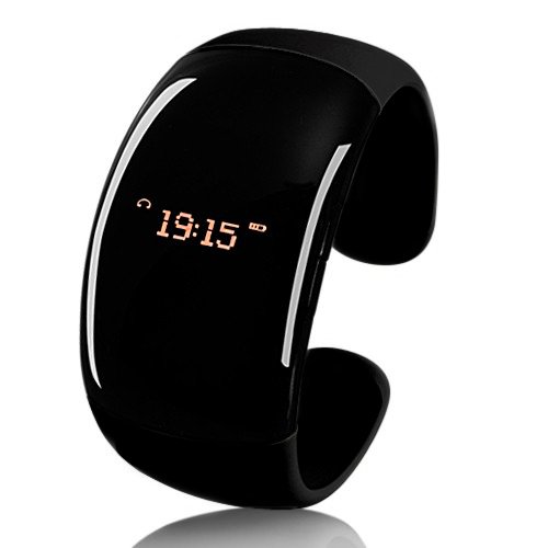 Waooh - Bluetooth vibrierende Armbanduhr mit Handy-Funktion anwsering - Schwarz