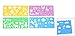Uxcell Plastic Students Children Templates Drawing Ruler, 4 Pieces
