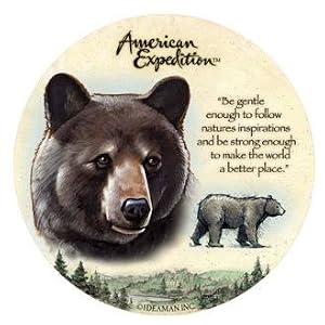 Black Bear Stone Coasters (4) by American Expedition