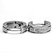 Sirius Jewelry Mens Earrings Silver Color Rectangle Stainless Steel Huggie Hoop Set, 2pcs