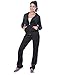 White Mark Women's 2 Piece Velour Set in Black - Solid Colors