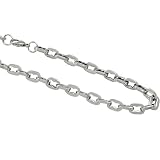 7.4mm Solid Men's Stainless Steel Mariner-Style Link Chain Necklace 20"
