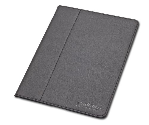 Slim iPad 2, iPad 3, or iPad 4 case: The Ridge by Devicewear - Black Vegan Leather New iPad Case with Six Position Flip Stand With On/Off Switch (Compatible with 2nd generation, 3rd generation, and 4th generation iPads)