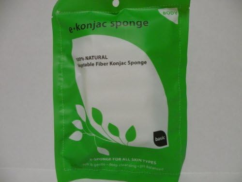 Pure Konjac Natural Body Cleansing & Bath Sponge (6 pk) Konjac Sponge