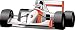Formula One Race Car - 48W x 19H - Peel and Stick Wall Decal by Wallmonkeys