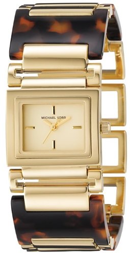 MICHAEL Michael Kors Watch, Women's Goldtone Stainless Steel and Tortoise Acrylic Bracelet MK4227