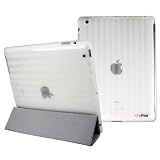 Apple iPad 2 White Smart Jelly Stylish Skin Silicone Snap on Cover Case by OnePad (Companion with Smart Cover)