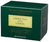 Taylors of Harrogate, Green Tea, Green Tea with Lemon, 20-Count Wrapped Tea Bags (Pack of 6)