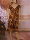 $5950 New VALENTINO Autumn Leaves Silk Chiffon Dress 6