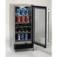 Avanti Model OBC33SSD - 3.2 CF Built-In Outdoor Refrigerator w/Glass Door