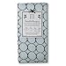 SwaddleDesigns Lightweight Marquisette Swaddling Blanket - Pastel Blue with Brown Mod Circles