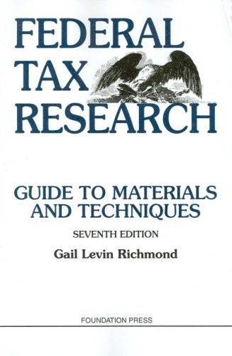Federal Tax Research (University Textbook Series)