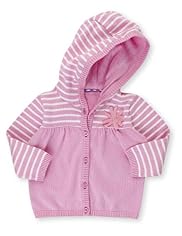 Pure Cotton Striped Hooded Cardigan