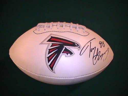 TONY GONZALEZ SIGNED AUTO NFL LOGO FOOTBALL ATLANTA FALCONS COA + PROOF PHOTO