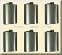 Set of 6 Large 8 oz. Stainless Steel Liquor Hip Flasks