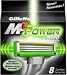 Gillette M3 (Mach 3) Power Replacement Cartridges - 8 count