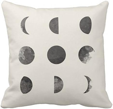 Phases Of The Moon Luna Watercolor Art Crescent Pillow Case