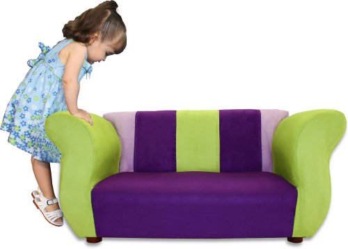 Fantasy Furniture Fancy Sofa, Purple/Green Fantasy Furniture Fancy Sofa, Purple/Green