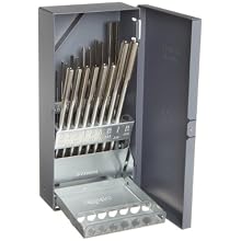 Alvord Polk 127-S-07 High-Speed Steel Chucking Reamer Set, Straight Flute, Uncoated Finish, 21-Piece, 1/16 - 3/8 Inch Sizes in 1/64 Inch Increments
