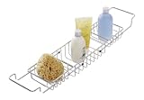 Wenko 17472100 Teleskop-Badewannenbr&uuml;cke - ausziehbar, Edelstahl gl&auml;nzend, rostfrei, 58-92 x 8 x 13 cm