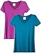 Caramel Cantina 2 Pack Lightweight Maternity V-Necks (X-Large, Plum/D.Teal)