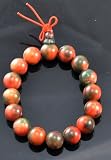 Tibetan Green Jade Guru Bead Wrist Mala Prayer Beads