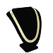 TUOKAY 18K Gold Herringbone Chain Necklace, 90s Fashion Hip Hop Flat Snake Chain for Women and Men School Rapper Kit Costume Accessory, Sparkling Faux Gold Chain Necklace. 24