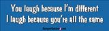 You Laugh Because I'm Different - Refrigerator Magnets 7x2 in