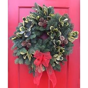 Premium Christmas Holly Decorated Wreath 10 inches