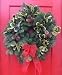 Premium Christmas Holly Decorated Wreath 10 inches