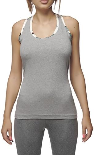 Dharma Detail Racer Back Yoga Tank Top M Gray and Dharma Detail