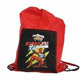 Disney Power Rangers Jungle Fury Trainer Bag,Top Drawstring Handle,Red/Black