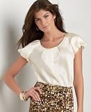 Jones New York Petite Textured Silk Top