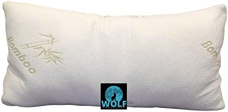Bamboo Pillow-Wolf Home Goods Premium Bamboo Memory Foam Hotel Quality Pillow-Stay Cool Zipper Machine Washable Bamboo Case-Hypoallergenic and Dust Mite Resistant-Soft with Premium Neck Support