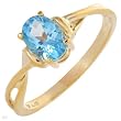 Beautiful Ring With 1.05ctw Genuine Topaz Beautifully Crafted in Yellow Gold - Certificate Available.
