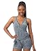 Coogi Melange Sleeveless Romper Grey S